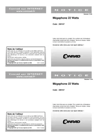 Notice Speaka JE583 Mégaphone