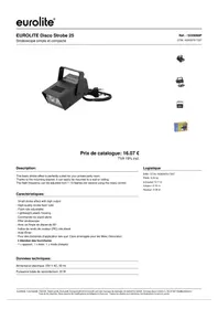 Notice Eurolite DISCO STROBE 25 Lampe