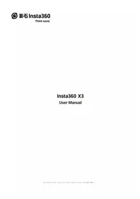 Notice INSTA360 X3 Caméscope