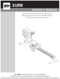 Notice BH FITNESS S1RW Rameur