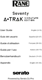 Notice Rane SEVENTY ATRACK SIGNATURE EDITION DJ Equipment