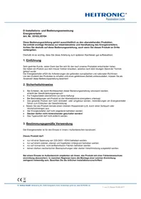 Notice Heitronic 35103 Prise murale