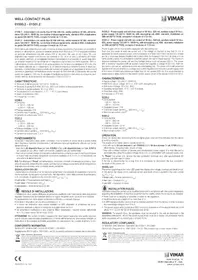 Notice Vimar 01500.2 Alimentation électrique