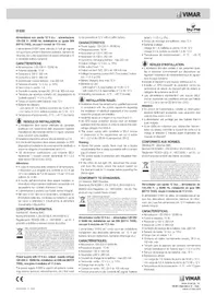 Notice Vimar 01830 Alimentation électrique