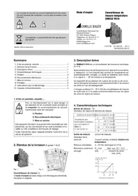 Notice Camille Bauer SINEAX V610 Convertisseur de mesure