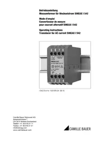 Notice Camille Bauer SINEAX I542 équipements de mesure
