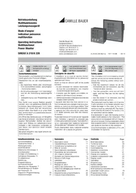 Notice Camille Bauer SINEAX A210 équipements de mesure