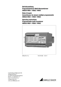 Notice Camille Bauer SINEAX M561 équipements de mesure