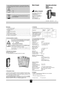Notice Camille Bauer SINEAX TI816 Séparateur galvanique