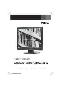 Notice NEC ACCUSYNC LCD7V Moniteur