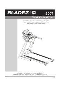 Notice Bladez 200T Treadmills