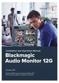 Notice Blackmagic Design AUDIO MONITOR 12G Système hifi