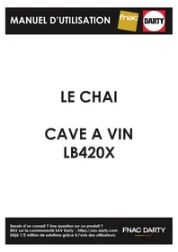 Notice LE CHAI LB420X Réfrigérateur