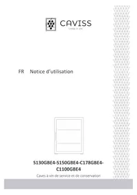 Notice Caviss C1100GBE4 Cave à vin