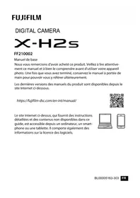 Notice FUJIFILM XH2S Appareil photo