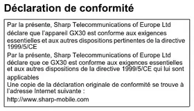 SHARP GX30c - Mobile Phone