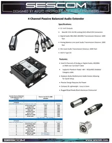 Notice Sescom SES4X1M3FCATBX Convertisseur audio/vidéo