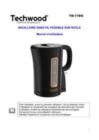Notice TECHWOOD TB1771 Bouilloire