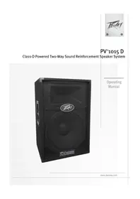 Notice PEAVEY PV 1015D Haut-parleur