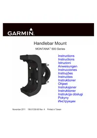 Notice GARMIN MONTANA HANDLEBAR MOUNT Gps
