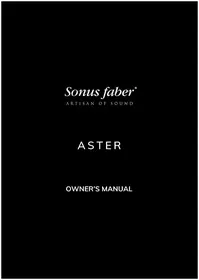 Notice Sonus Faber ASTER Haut-parleur