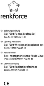 Notice Renkforce BM7200 Microfoon