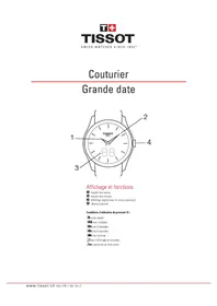 Notice TISSOT COUTURIER SECRET DATE GENT Montre