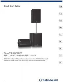 Notice Turbosound SIENA TSP118BAN Głośnik