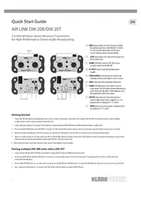Notice Klark Teknik AIR LINK DW 20BR Recepteur