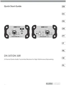 Notice Klark Teknik DN 30T Équipement audio