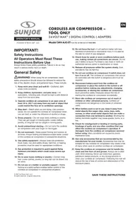 Notice Auto Joe 24VAJCCT Compresseur