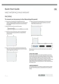 Notice Klark Teknik VNET INTERFACE RACK MOUNT Haut-parleur