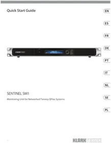 Notice Klark Teknik SENTINEL SM1 Haut-parleur