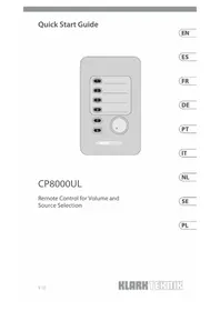 Notice Klark Teknik CP8000UL Machine à effet