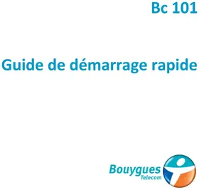 Notice Bouygues BC101 Téléphone mobile