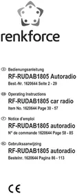Notice Renkforce RUDAB1805 Autoradio