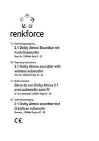 Notice Renkforce RFSB301 Soundbar