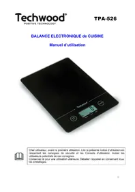 Notice TECHWOOD TPA526 Balances de cuisine