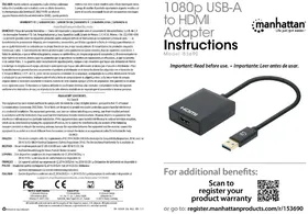 Notice MANHATTAN 153690 Adaptateur vidéo