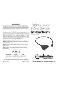 Notice MANHATTAN 207843 Commutateur HDMI