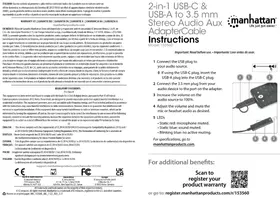 Notice MANHATTAN 153560 Système hifi