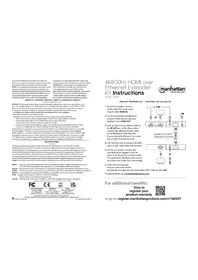 Notice MANHATTAN 168397 Extendeur HDMI