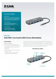 Notice D-LINK DUB2340 Hub USB