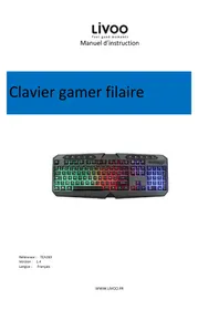 Notice LIVOO TEA283 Clavier