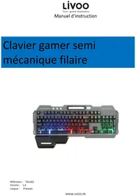 Notice LIVOO TEA282 Clavier