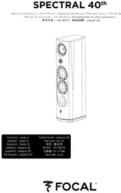 Notice FOCAL SPECTRAL 40TH Système hifi