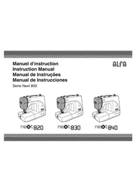 Notice ALFA NEXT 840 Machine à coudre