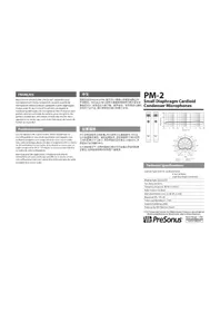 Notice PRESONUS PM2 Microphone