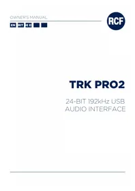 Notice RCF TRK PRO1 Système hifi