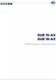 Notice RCF XPS 16K Recepteur